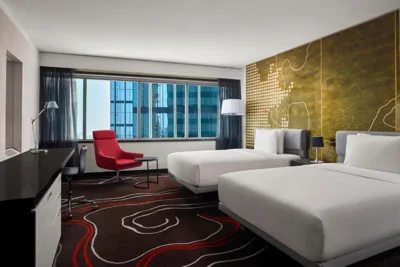 客房，2张双人床，部分江景 — Le Meridien Saigon